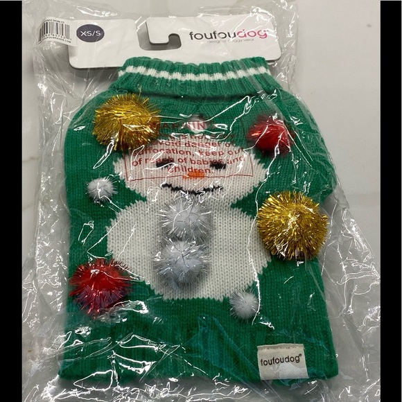 FOUFOUDOG UGLY CHRISTMAS SWEATER XS/S NEW - Picture 6 of 7